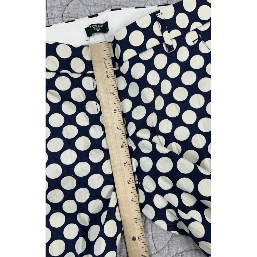 J.Crew City Fit Skimmer Cropped Pants Printed Polka Dot Pants / Women's Size 0 - Picture 6 of 7